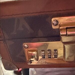 Louis Vuitton Monogram Brown Briefcase with Gold Lock